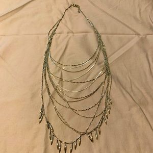 Stella & Dot silver multi layering necklace